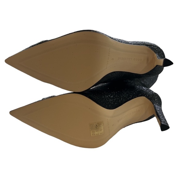 GOOD AMERICAN NWT BLACK GLITTER SLOUCH OVER THE KNEE BOOT SZ 5 - Picture 7 of 10